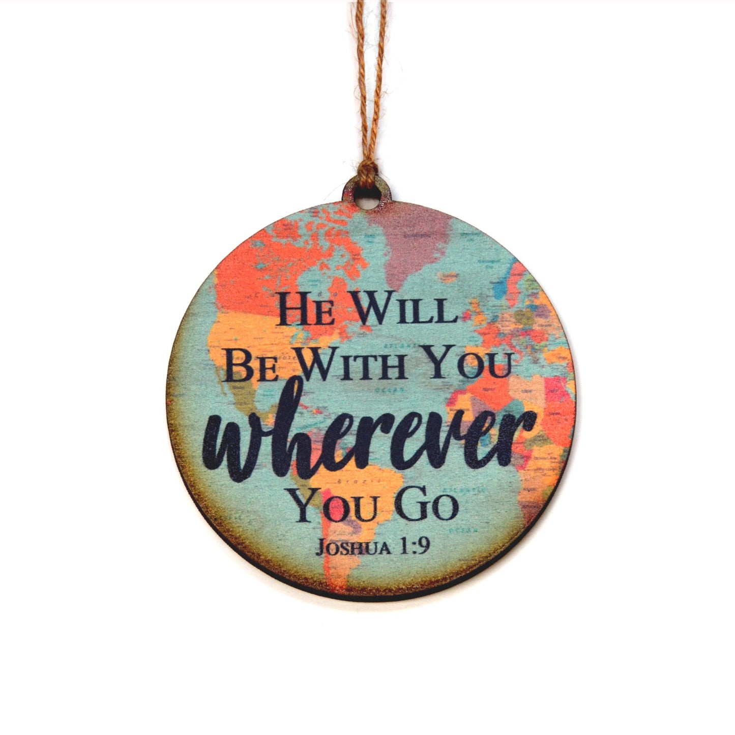 Driftless Studios - Joshua 1:9 Map Ornament