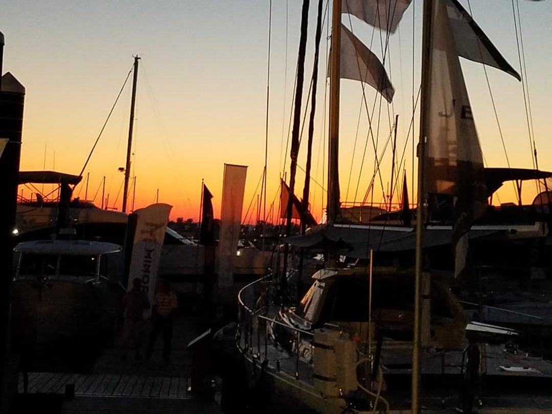 Docktails at The Mooring Seafood Kitchen & Bar in Newport Rhode Island - fantastic waterfront sunset experience