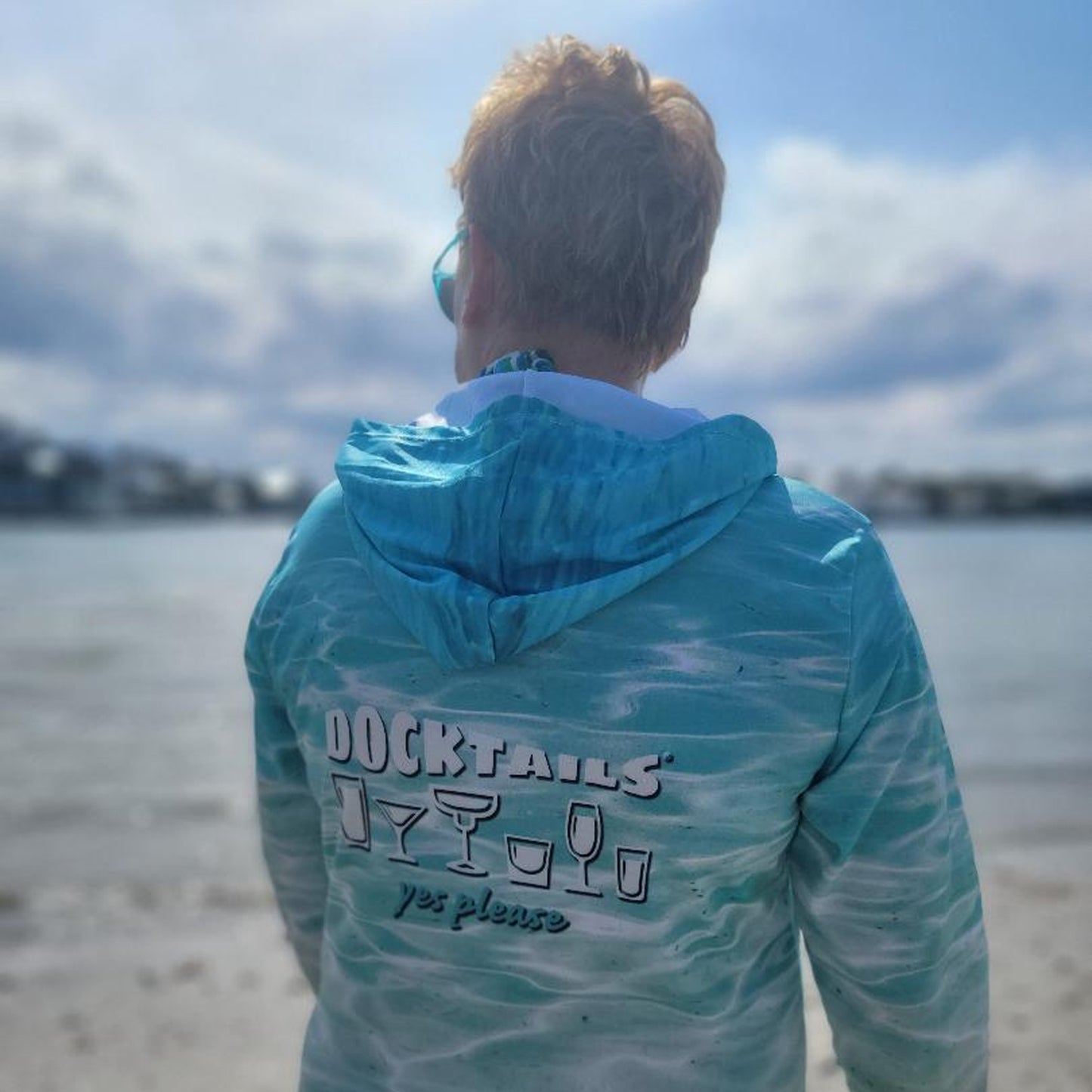 Docktails Caribbean Dreaming Sun Shirt at Sandbar on Jupiter Inlet in Florida