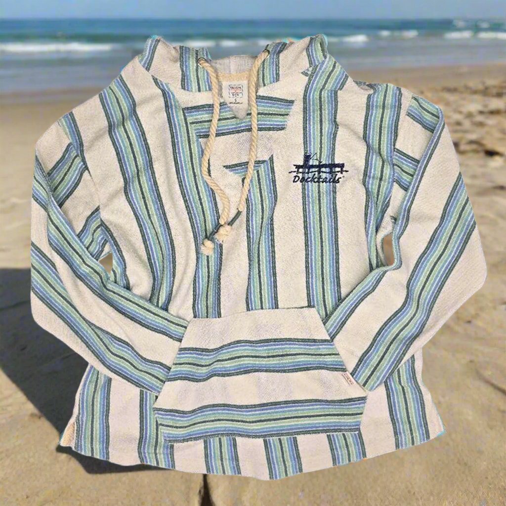 Docktails Perfect Beach Hoodie - Ocean Stripe