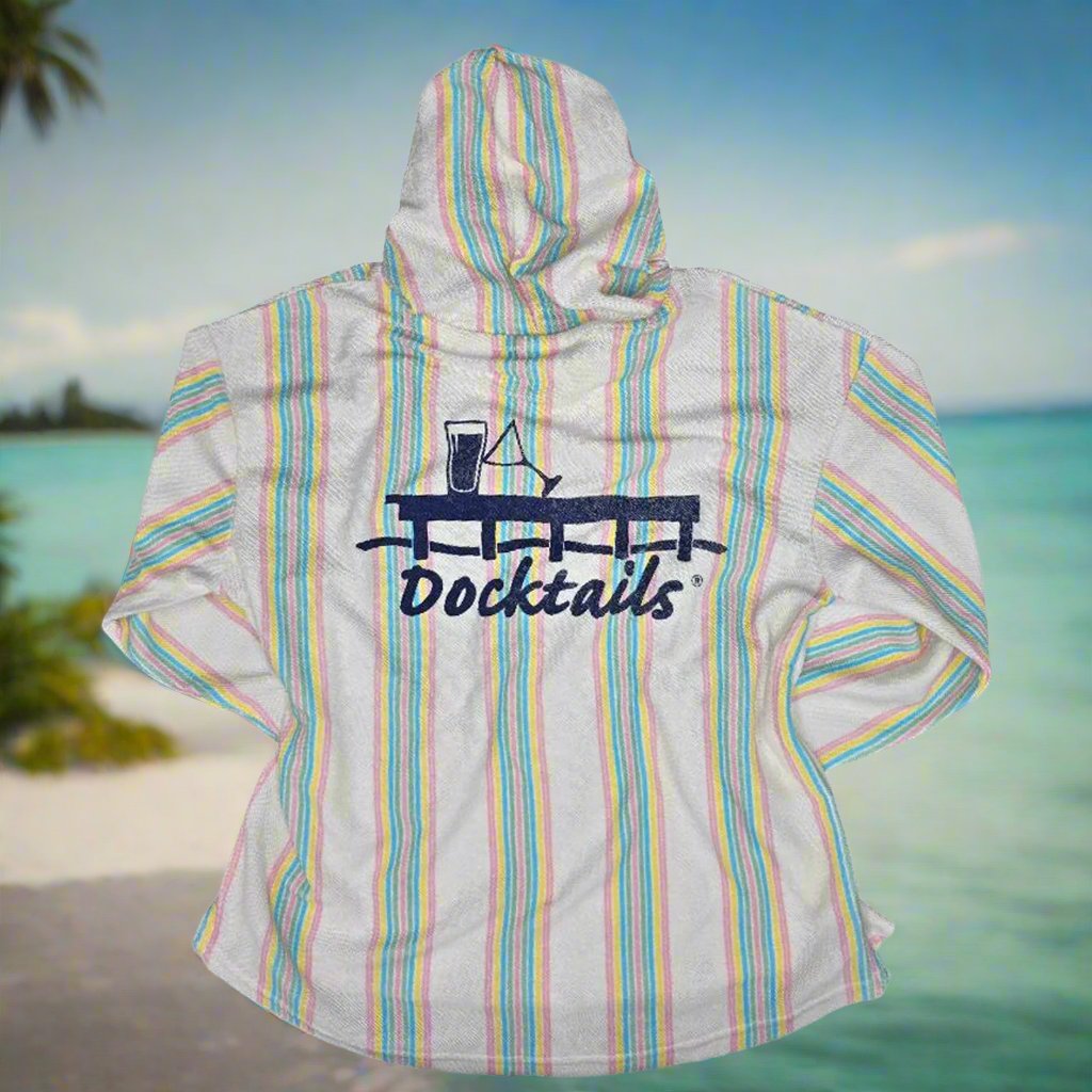 Docktails Women's Perfect Beach Hoodie - Pastel Stripe