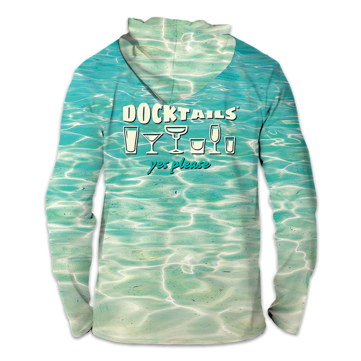 Docktails Unisex UPF 50 Caribbean Dreaming Sun Hoodie