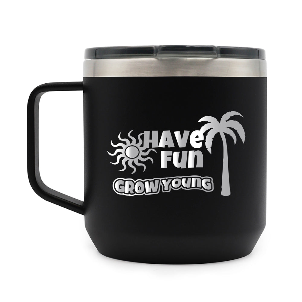 Morsel Munk HFGY (Have Fun Grow Young) 16oz Insulated Coffee Mug