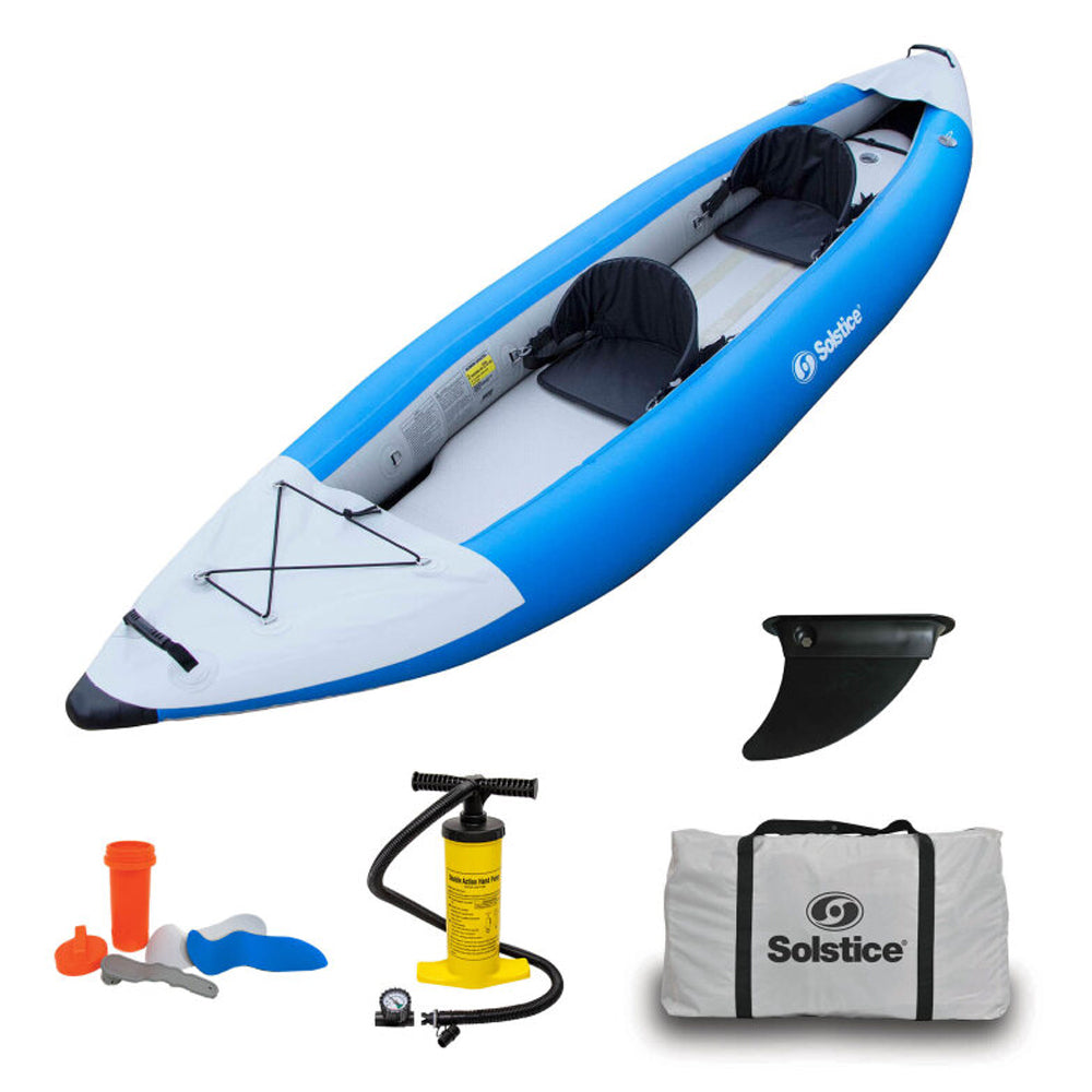 Flare inflatable kayak from Solstice, good for 1 or 2 people