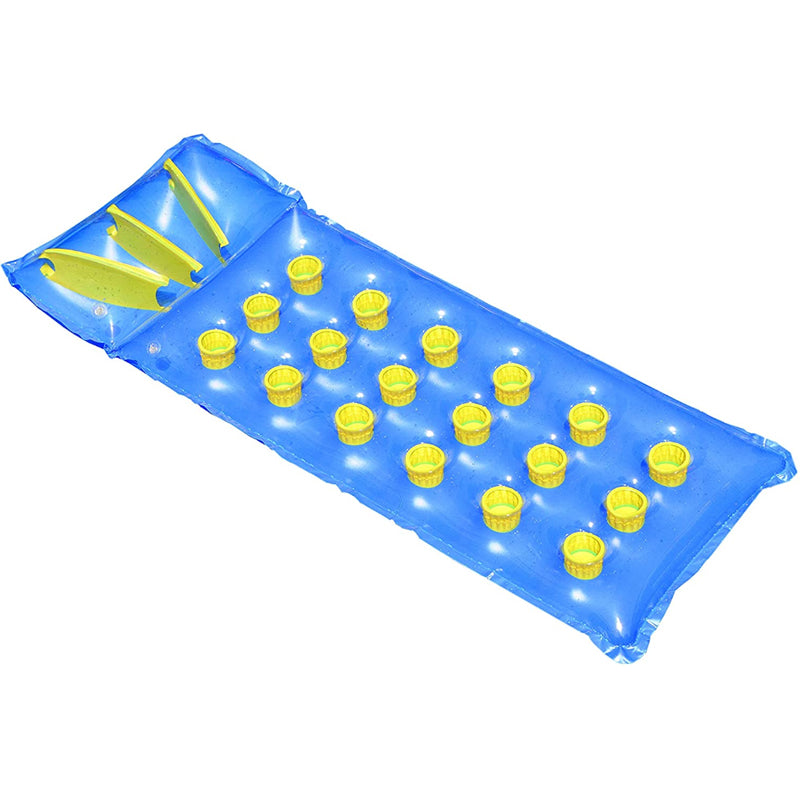 18 pocket inflatable pool mattress from Solstice Swimline
