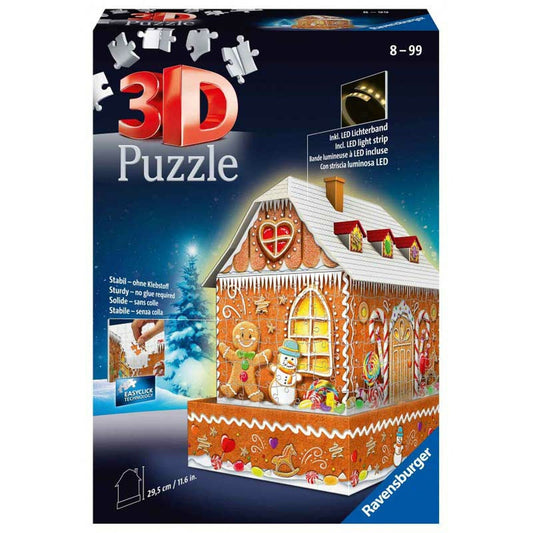 Gingerbread House 3D Ravensburger Lighted Puzzle