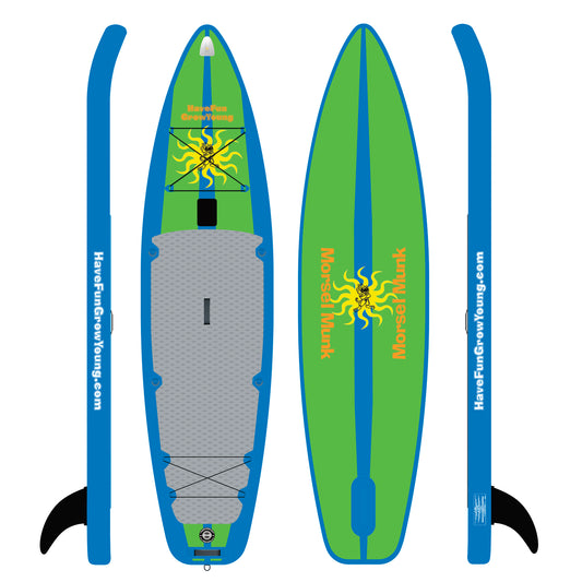 Morsel Munk HFGY Inflatable Stand Up Paddleboard (SUP) eleven feet six inches in length and 34 inches wide