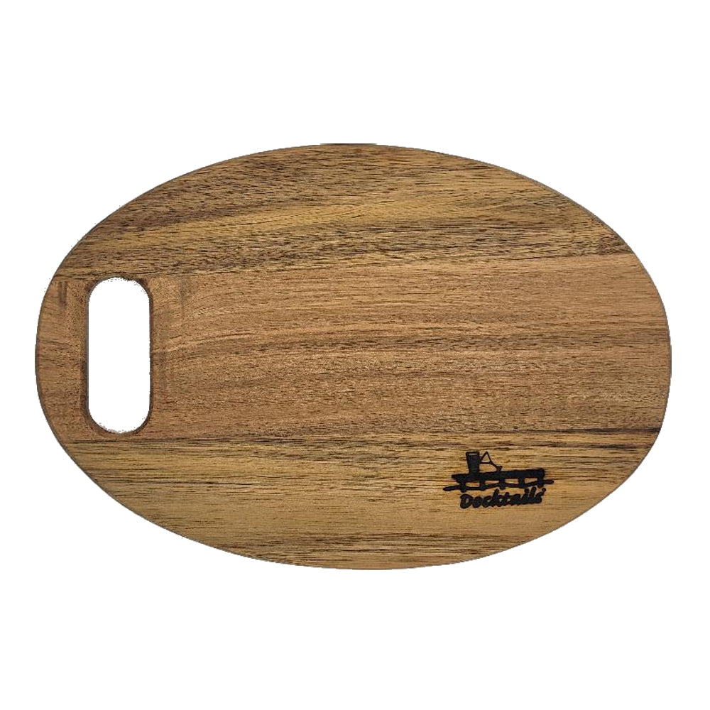 Docktails Acacia Wood Charcuterie Board - Oval