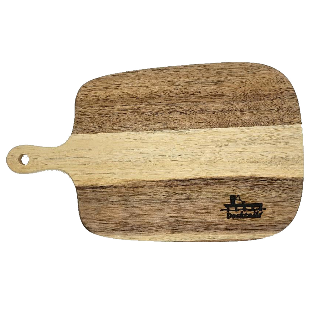 Docktails Acacia Wood Charcuterie Board - Rectangular with Handle