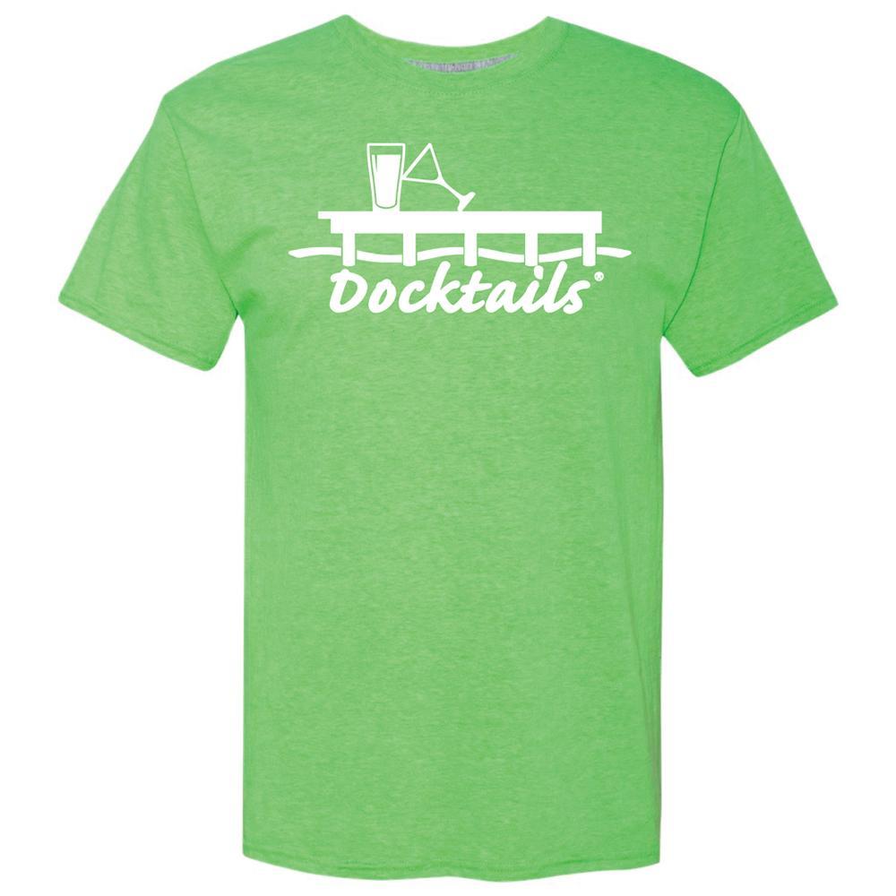 Docktails Men's Short Sleeve Tee in Margarita, perfect for beach volleyball and dockside margaritas