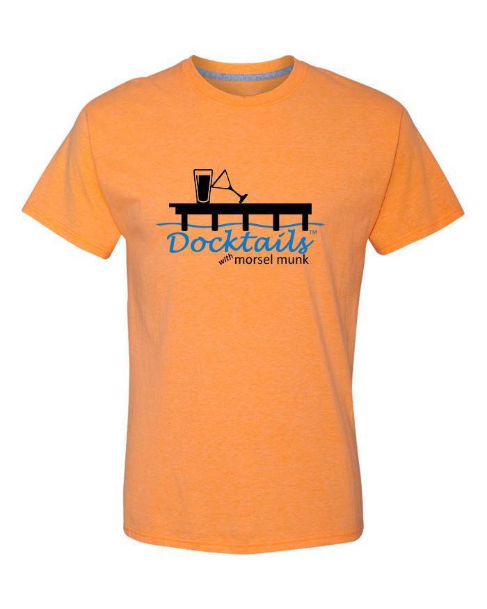 Men's Docktails cocktail apparel orange t-shirt, inspired by many a sunset cocktail