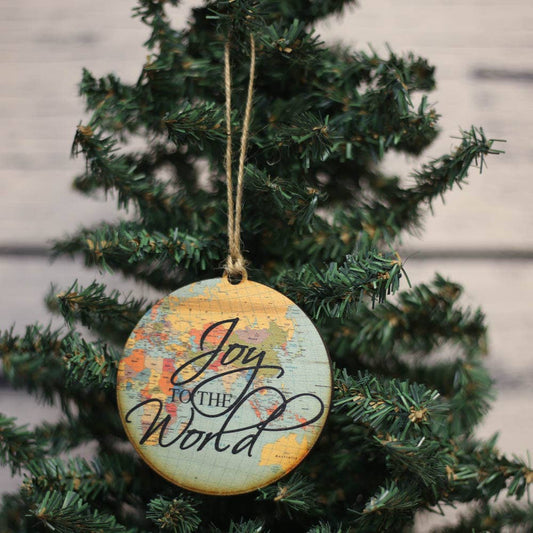 Driftless Studios - Joy To The World Map Ornament