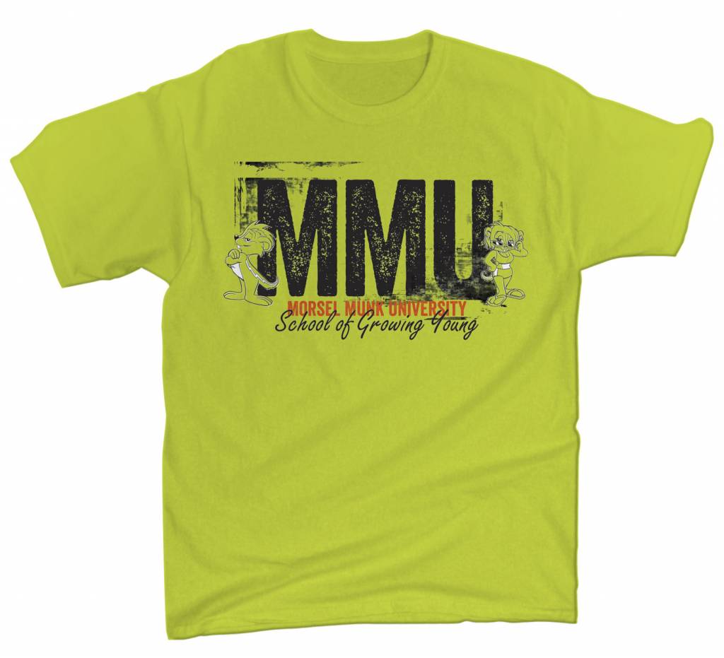 Morsel Munk University short sleeve t-shirt in safety green color