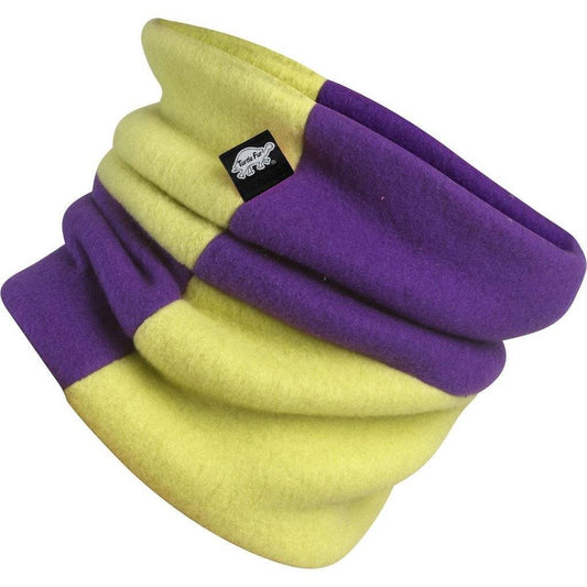 Turtle Fur Rubix kids neck warmer in plum and monster color